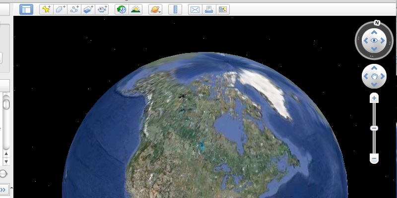 interface of google earth pro