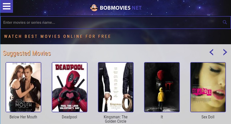 Main Webpage Bob movies